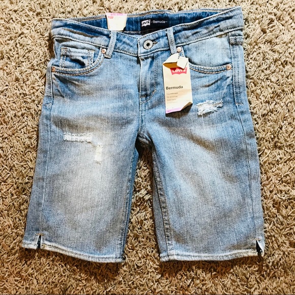 girls bermuda jean shorts